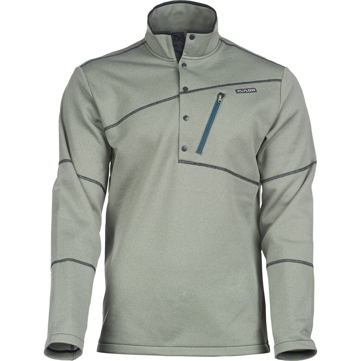 Flylow Hemlock Fleece Jacket for Men - Soft & Warm Grey Fleece Pullover - Perfect for Hiking, Camping & Outdoor Adventures