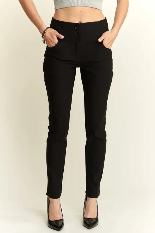 ADORA High Waist Skinny Pants for Women - Chic Fit Stretch Denim Trousers | Slimming Comfortable Office & Casual Wear