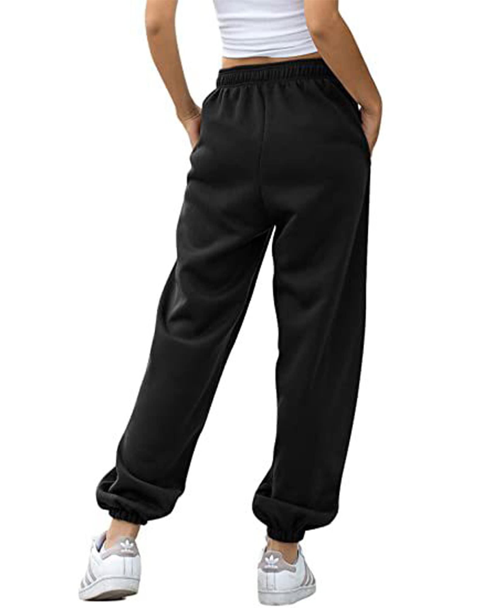 TSMNZMU Women's High Waist Jogger Sweatpants - Athletic Fit Gym Workout Pants with Pockets & Cinch Bottom for Yoga, Running & Lounge Wear