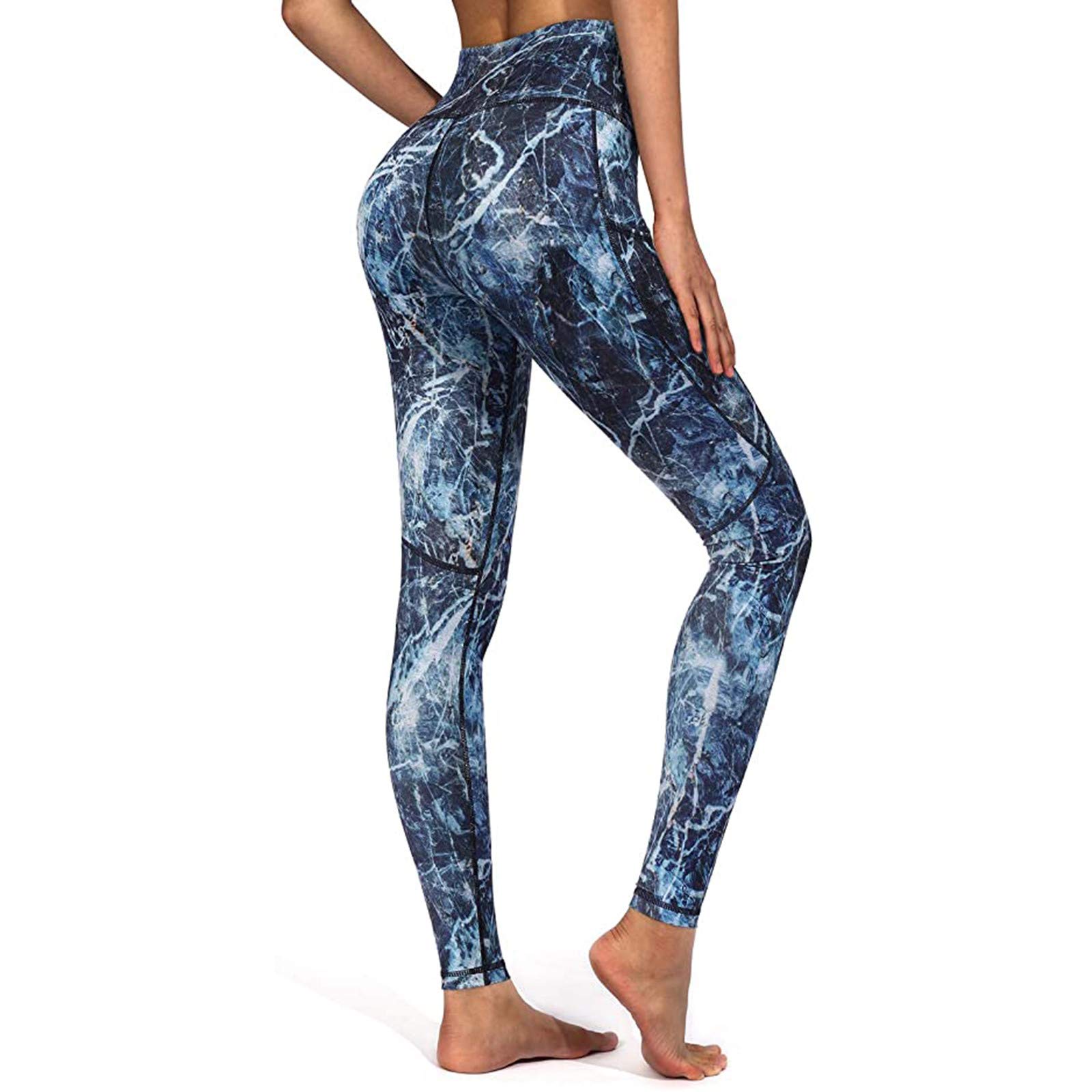 Women's Printed Workout Leggings - High Waist Running Yoga Pants with Letter Design for Fitness & Gym | Perfect for Yoga, Running, and Athletic Activities