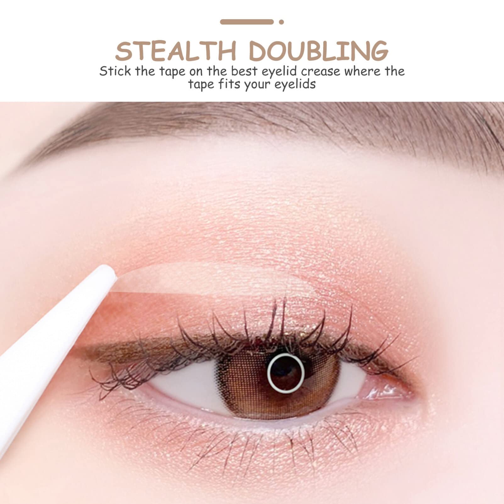 DOITOOL Invisible Eyelid Tape 3 Rolls - Breathable Double Eyelid Strips for Hooded, Droopy & Uneven Eyes | Eyelid Lift & Double Fold Enhancer | Beige Color | Perfect for Daily Makeup, Special Occasions & Photography