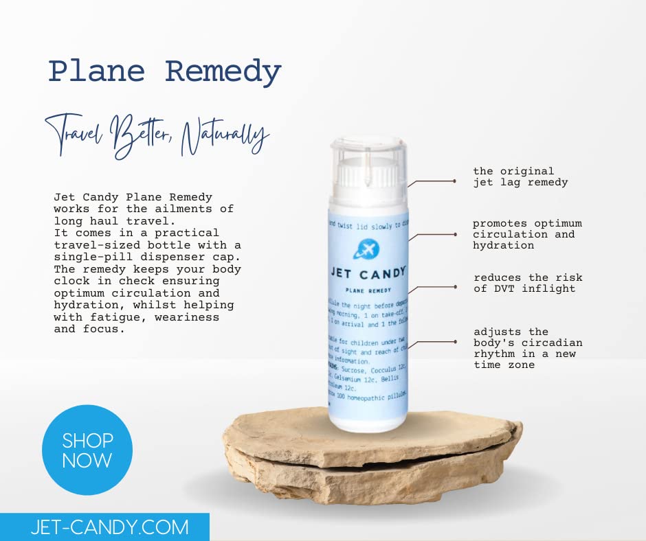 Jet Candy for Long Haul Travel - Sugar-Free Chewing Gum for Airplane Ear Pressure Relief, Fresh Breath & Motion Sickness - Perfect for Flying, Road Trips & Motion Sickness Relief (Pack of 50)