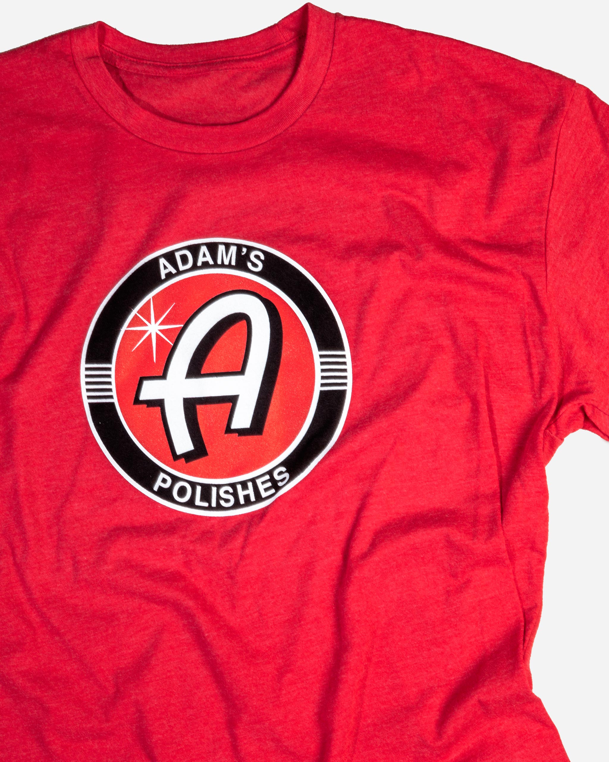 Adam's Premium Red Cotton T-Shirt with Embroidered Logo - Comfortable Casual Wear for Men, Perfect for Everyday Outfits, Gym, and Outdoor Activities