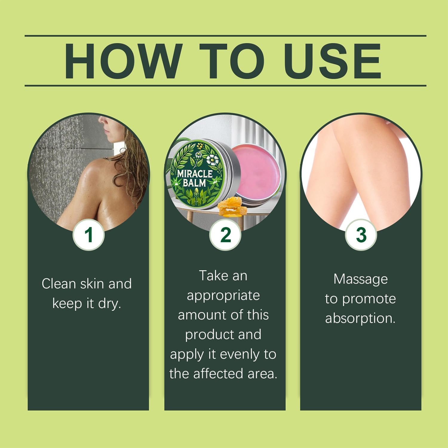 Miracle Balm & Cream for Back & Hands - Natural Ingredients, Soothing Relief (3 Pack) - Perfect for Muscle Pain, Dry Skin & Daily Comfort