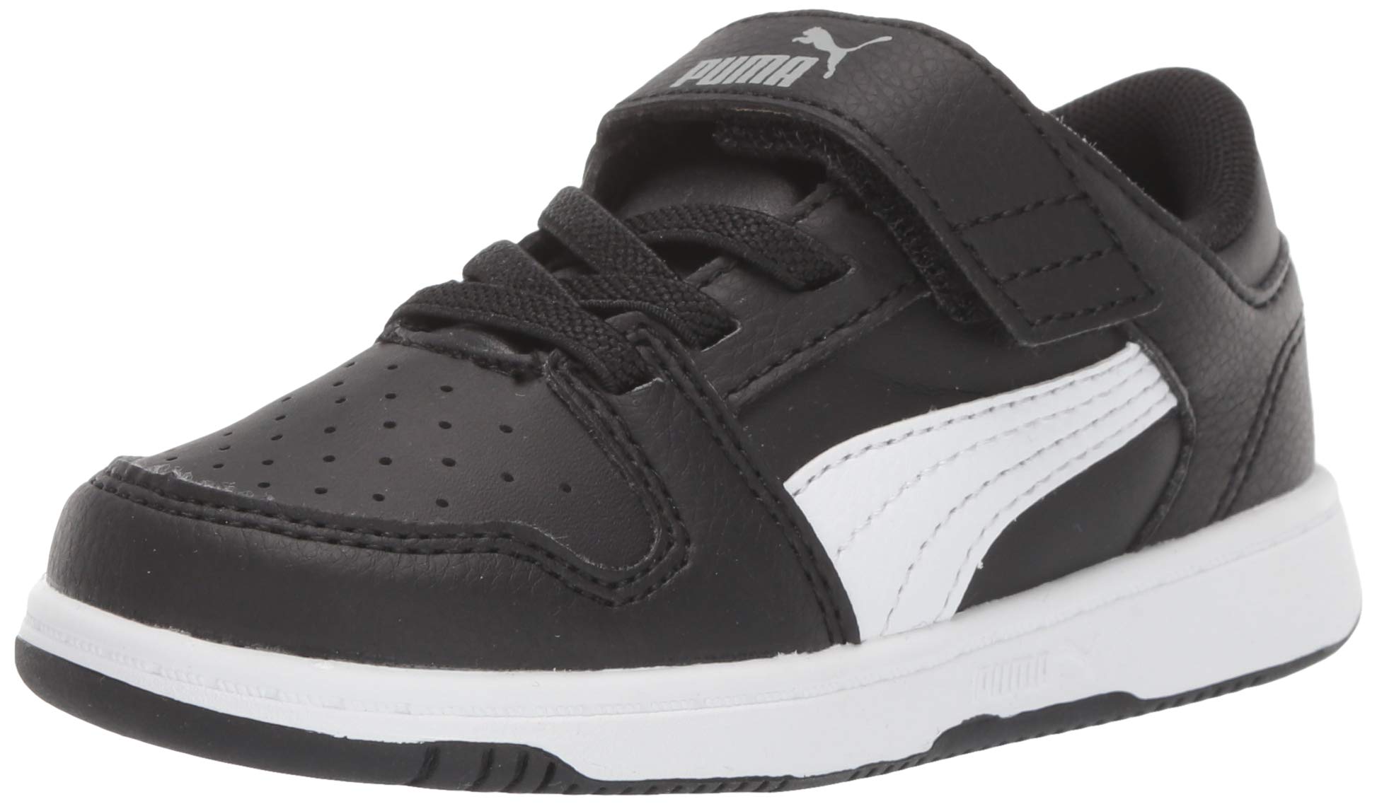 PUMA Unisex Kids Rebound Layup Hook & Loop Sneakers - Lightweight Basketball Shoes for Boys & Girls - Perfect for School, Play & Casual Wear