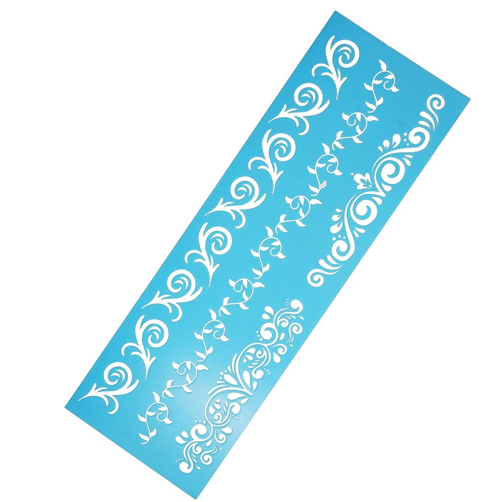 Homeford 18-Inch Multi-Media Laser Cut Floral Stencil for DIY Crafts, Wall Decor & Scrapbooking - Perfect for Home Decoration, Wedding Invitations & Art Projects