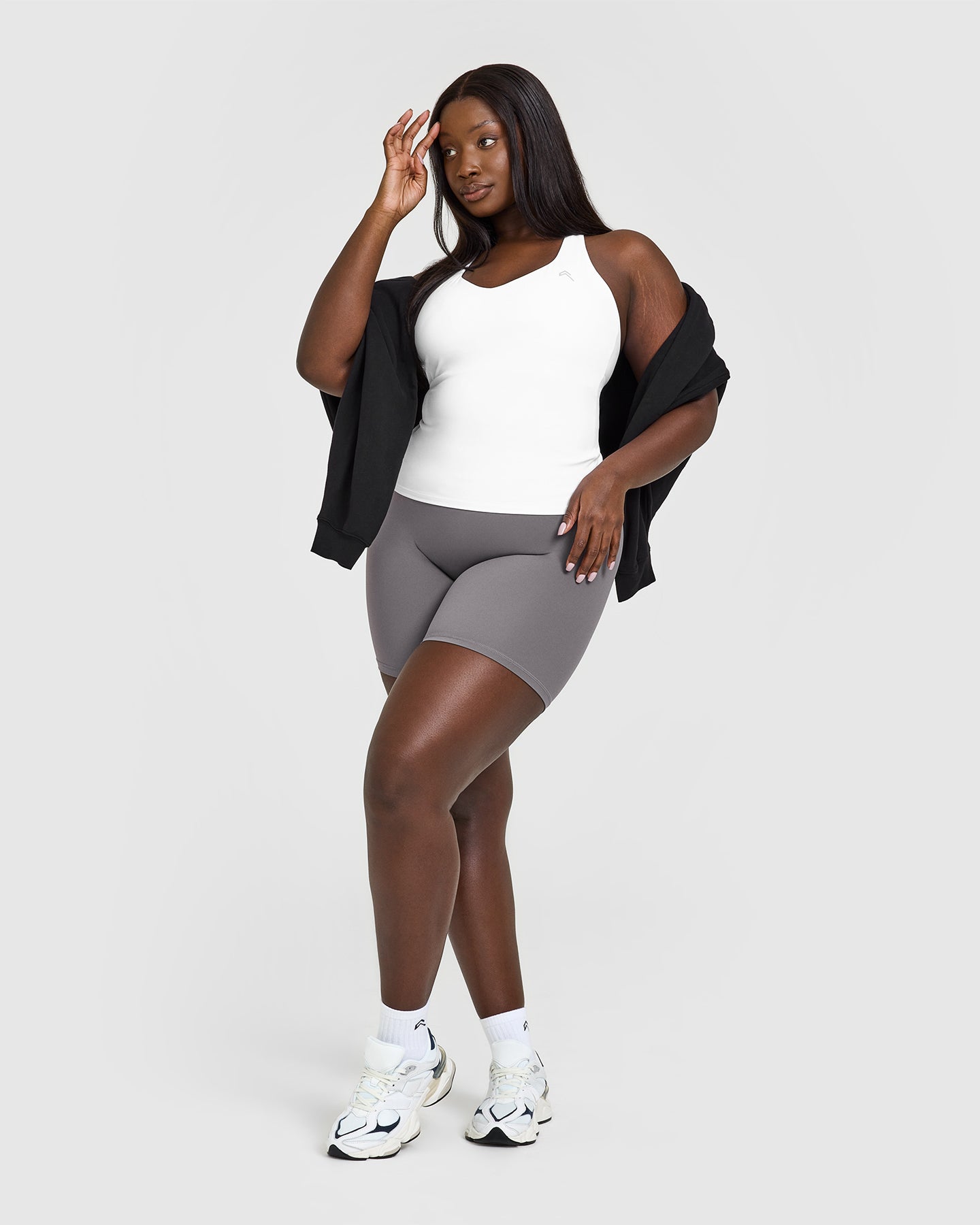 Unified V Neck Cross Back Vest for Women - Comfortable & Stylish White Sleeveless Tank Top - Perfect for Yoga, Workout, and Summer Casual Wear