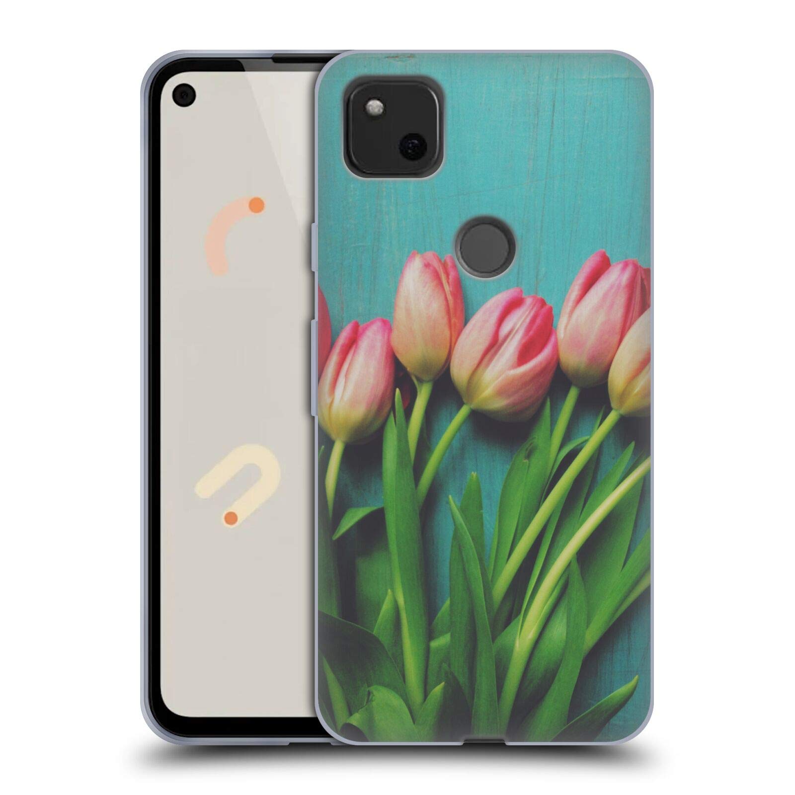 Olivia Joy StClaire Pink Tulips Phone Case for Google Pixel 4a - Soft Gel Cover for Daily Use