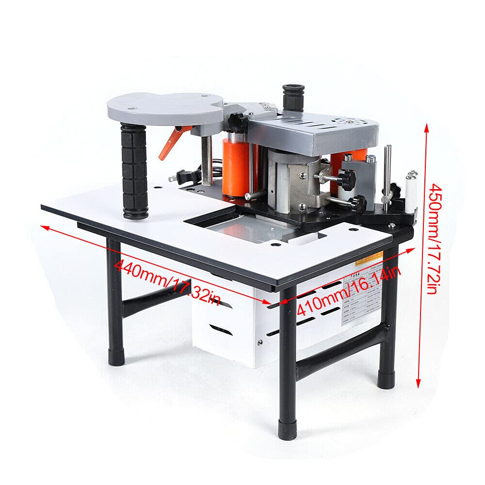 Professional 110V Woodworking Edge Bander Machine - Adjustable Curve & Straight Edge Banding Gluing Tool for DIY Furniture, Cabinets & Woodworking Projects