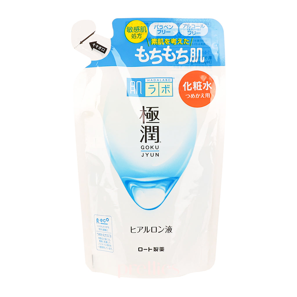 Hada Labo Gokujun Hyaluronic Acid Lotion (Rich) 170ml Refill - Hydrating Moisturizer for Dry Skin - Perfect for Daily Skincare Routine & Travel