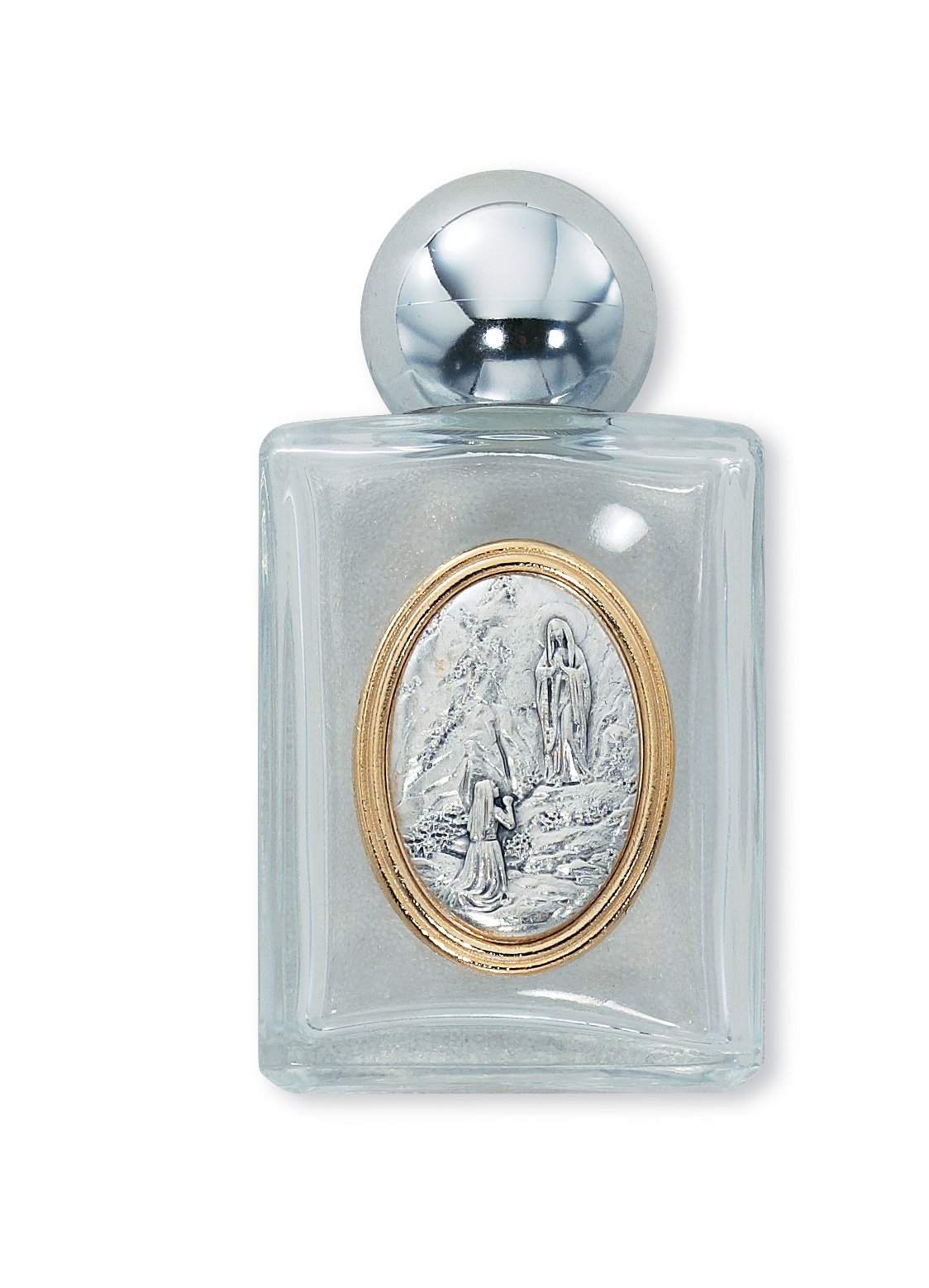 Our Lady of Lourdes Holy Water Bottle - Catholic Religious Gift for Baptism, First Communion & Home Blessing - Portable Spiritual Water Container for Prayer & Protection