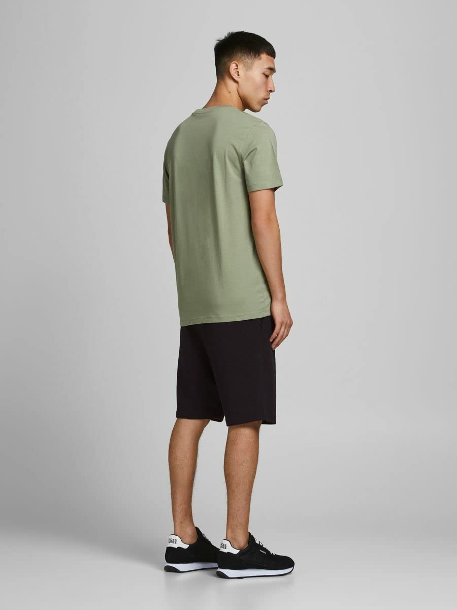 JACK & JONES Men's Adjustable Elastic Waist Shark Print Swim Shorts with Drawstring - Perfect for Beach, Pool, and Summer Vacation