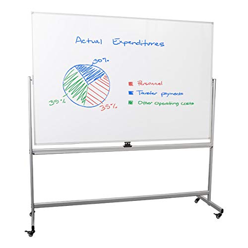 Learniture Double-Sided Mobile Magnetic Whiteboard 48
