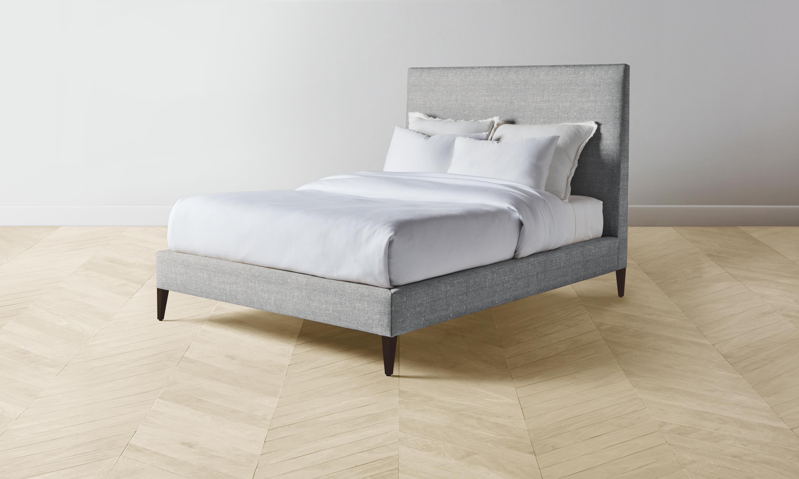 The Essex Bed - Premium Merino Wool Heather Grey - Perfect for Cozy Bedrooms & Modern Home Decor