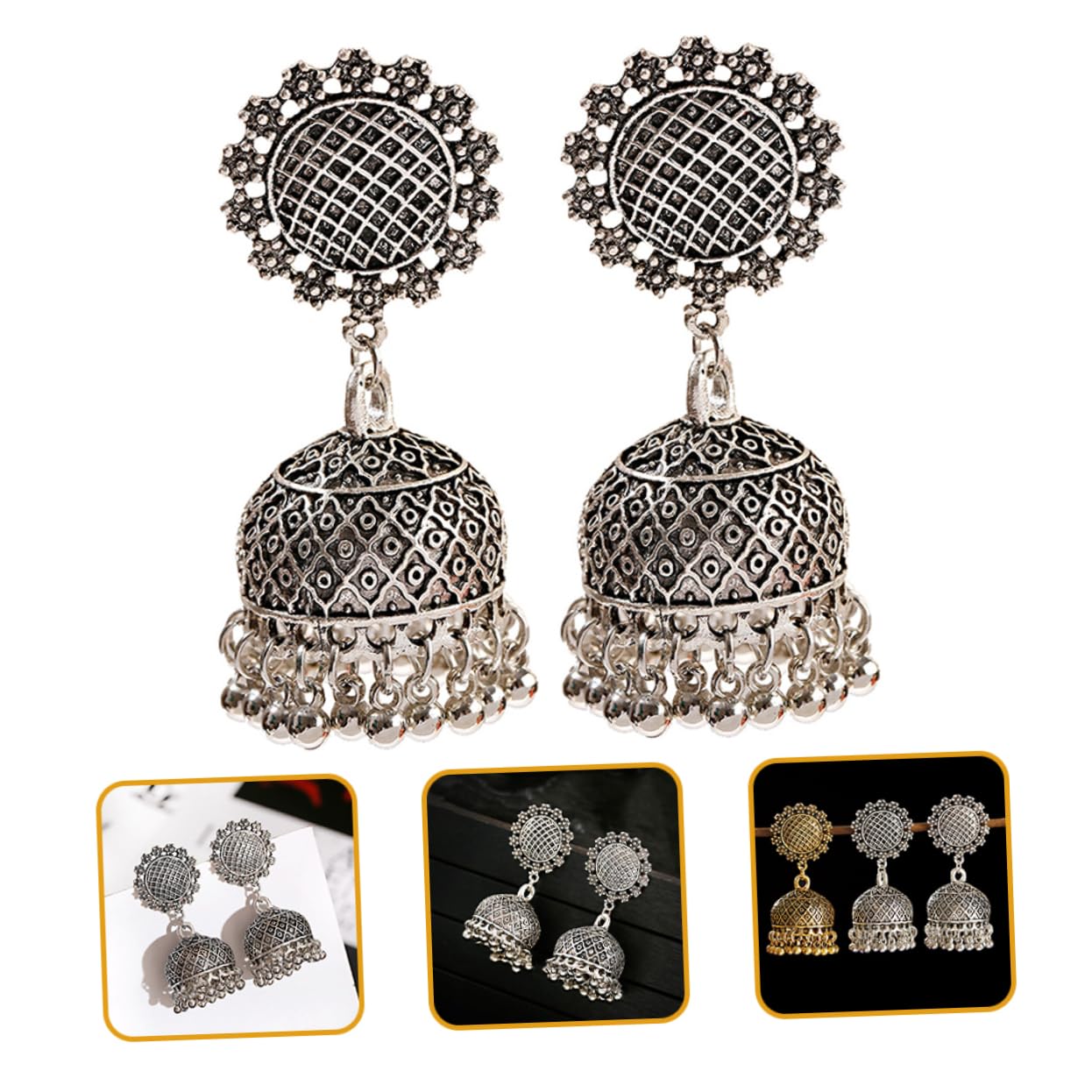 2 Pairs Fashion Hoop Earrings for Women - Alloy Circle Pendant Earrings - Trendy Miss Decor Jewelry for Daily Wear, Parties & Gifts
