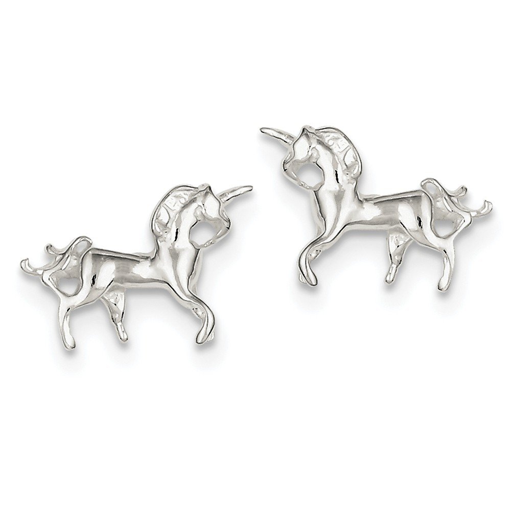 Sterling Silver Unicorn Mini Earrings for Women - Dainty Stud Earrings for Everyday Wear, Gift for Girls & Teens - Perfect for Casual, Office & Party Outfits