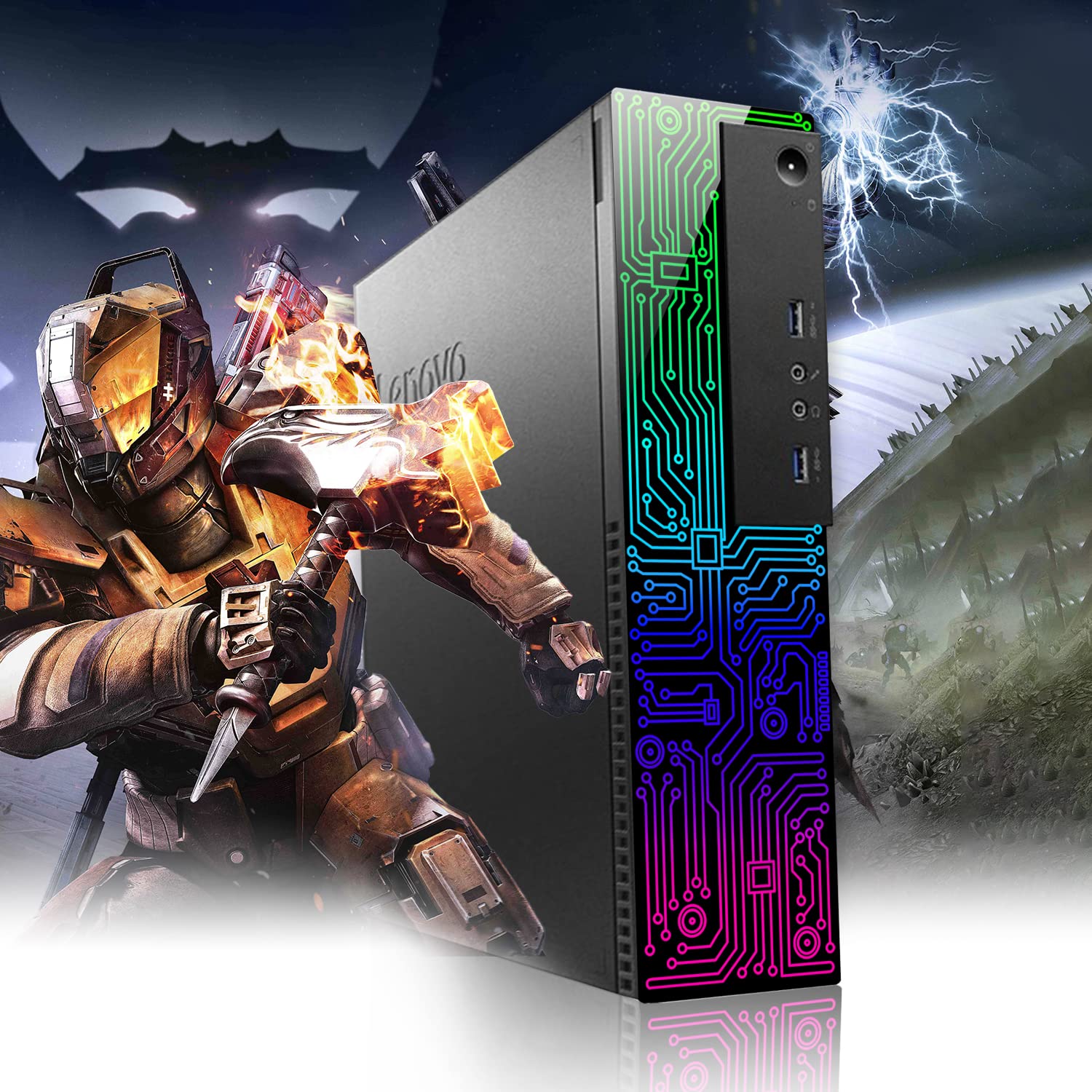 Lenovo ThinkCentre SFF Desktop Computer - Intel Core i7-6700 (Up to 4.0GHz), 32GB RAM, 1TB SSD, 4K Dual Monitor Support, DisplayPort, WiFi, Windows 10 Pro (Renewed) - Perfect for Home Office, Business Workstations & Gaming Setups