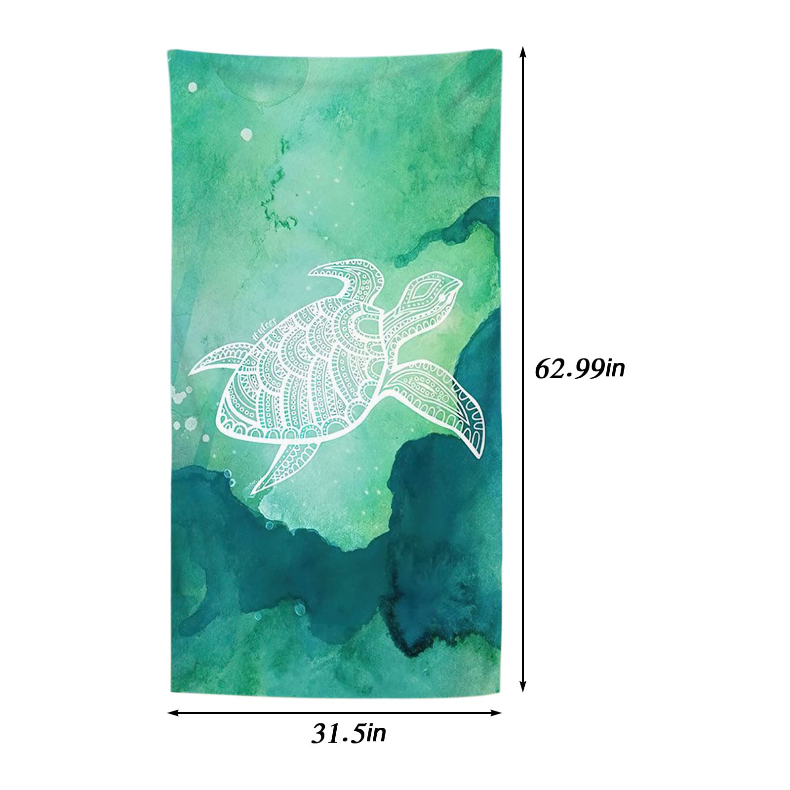 Premium Microfiber Beach Towel - Ultra Lightweight, Quick Dry & Sandproof - Stylish Pattern Bath Towel for Travel, Pool, Yoga & Outdoor Activities