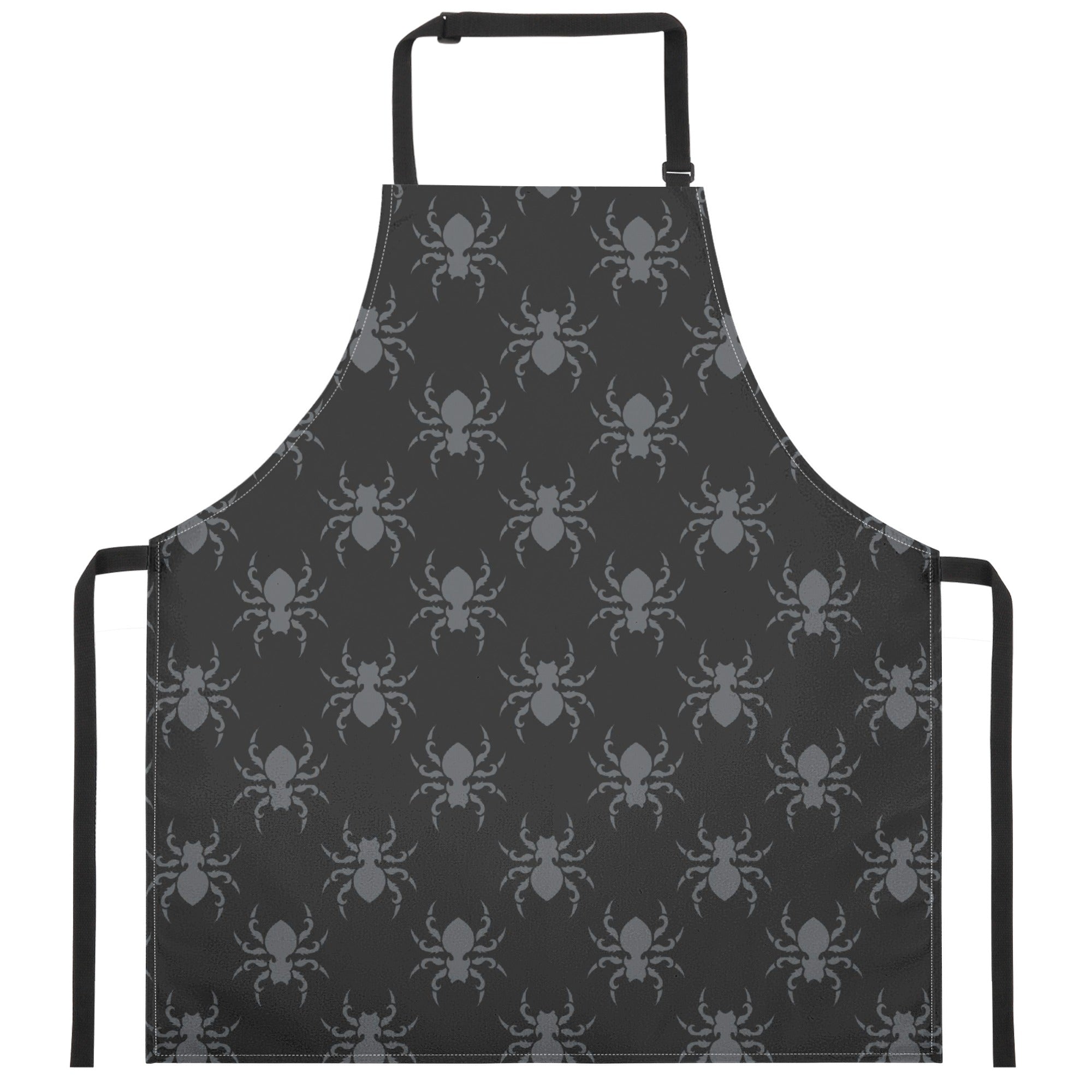 Gothic Spider Print Apron - Stylish & Unique Kitchen Apron for Cooking, Baking & Halloween Costume