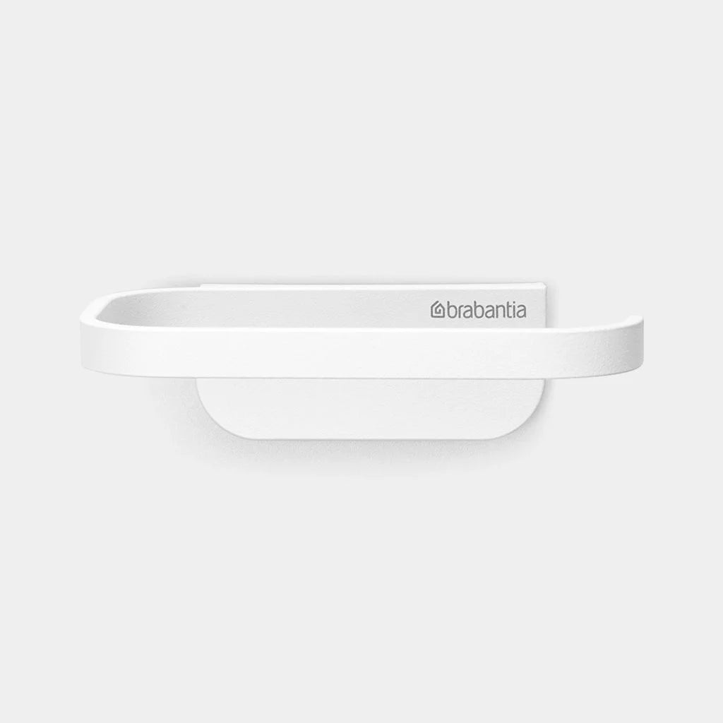 MindSet Toilet Paper Holder - Modern White Bathroom Tissue Roll Stand - Perfect for Home, Office, and RV Use