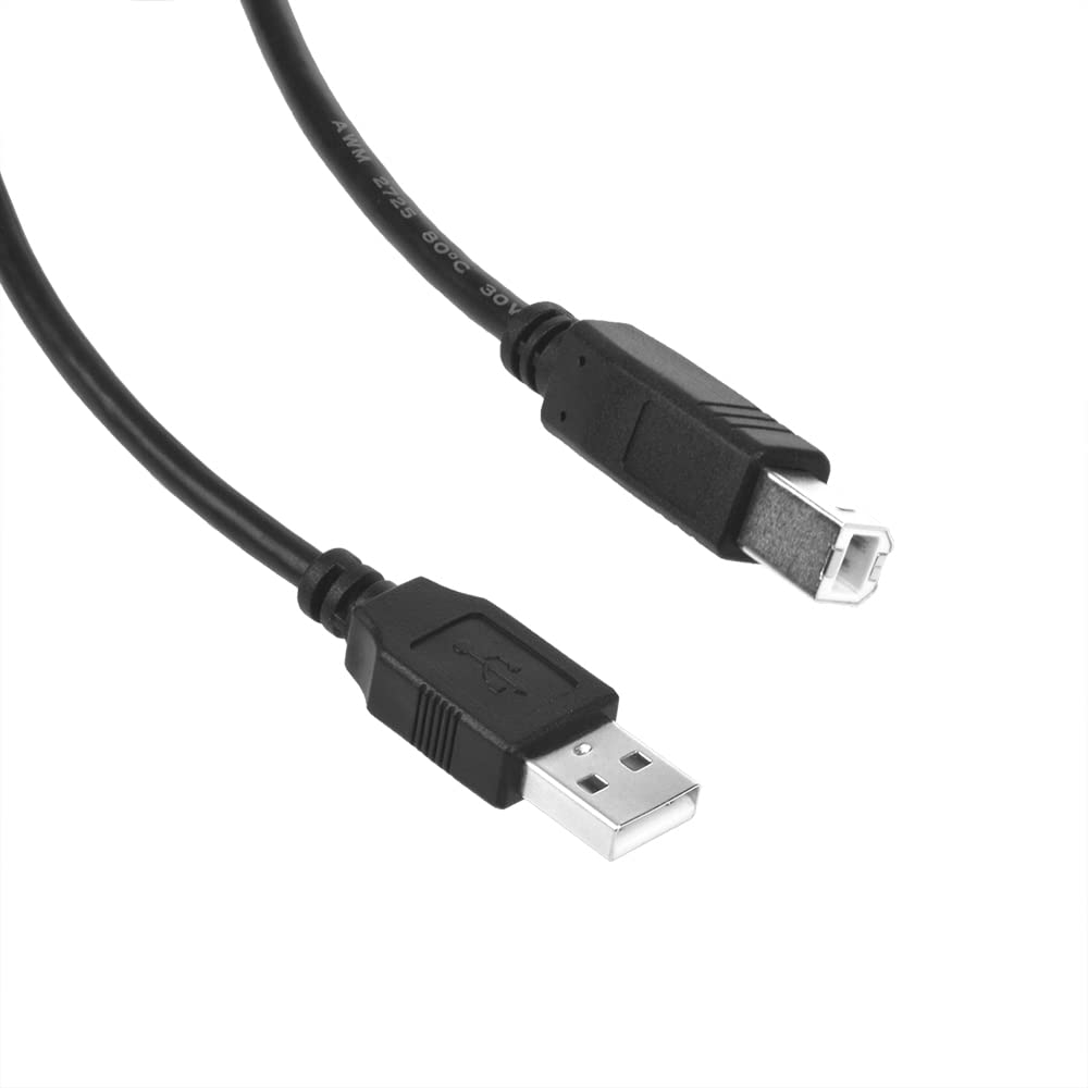 6ft USB 2.0 Printer Cable for HP DeskJet 3845 3930 5940 D1560 3847 3843 3845xi - High-Speed Data Transfer, Compatible with Multiple HP Printers - Perfect for Home Office Printing & Scanning