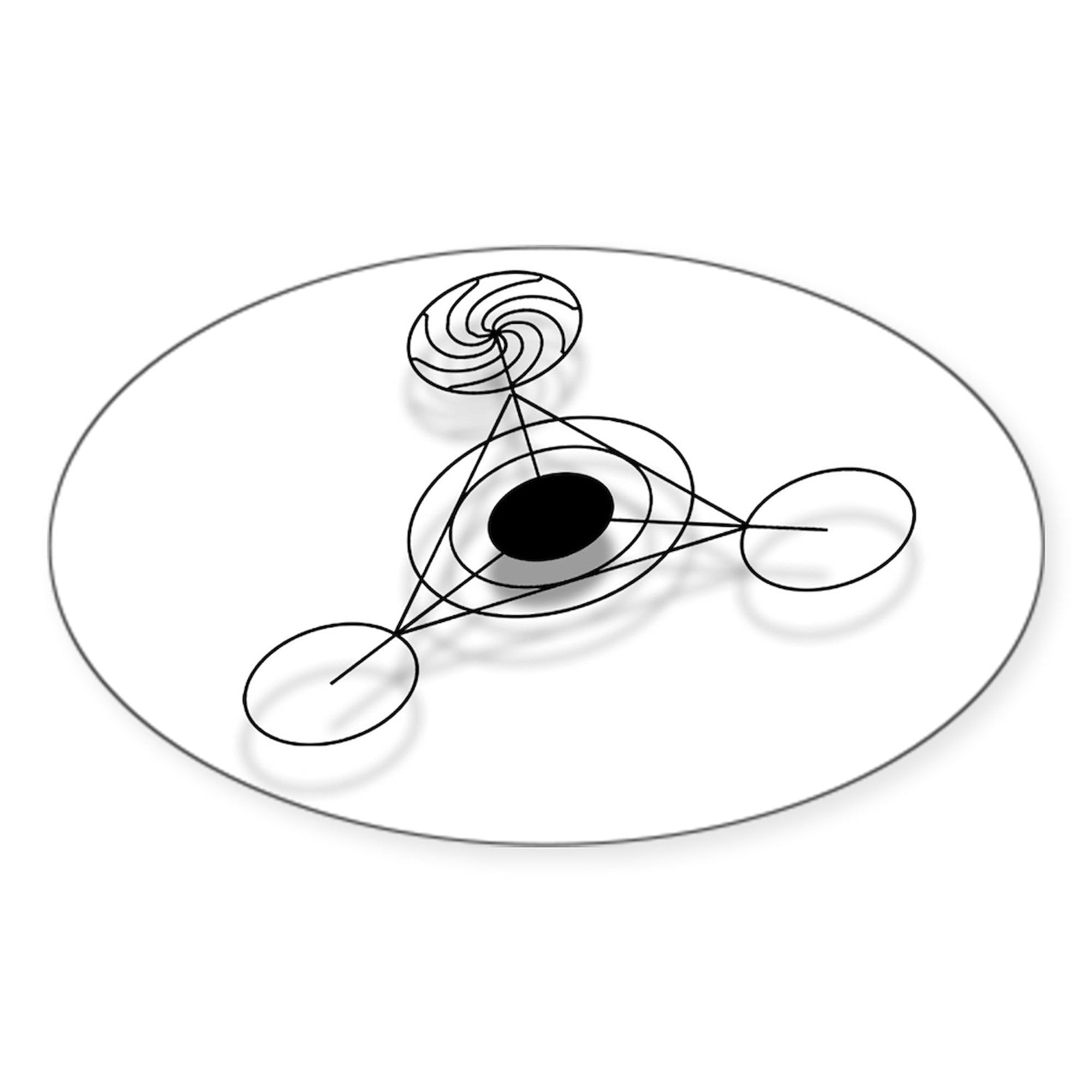 Crop Circle Sticker for Cars - Oval Bumper Decal for Vehicles