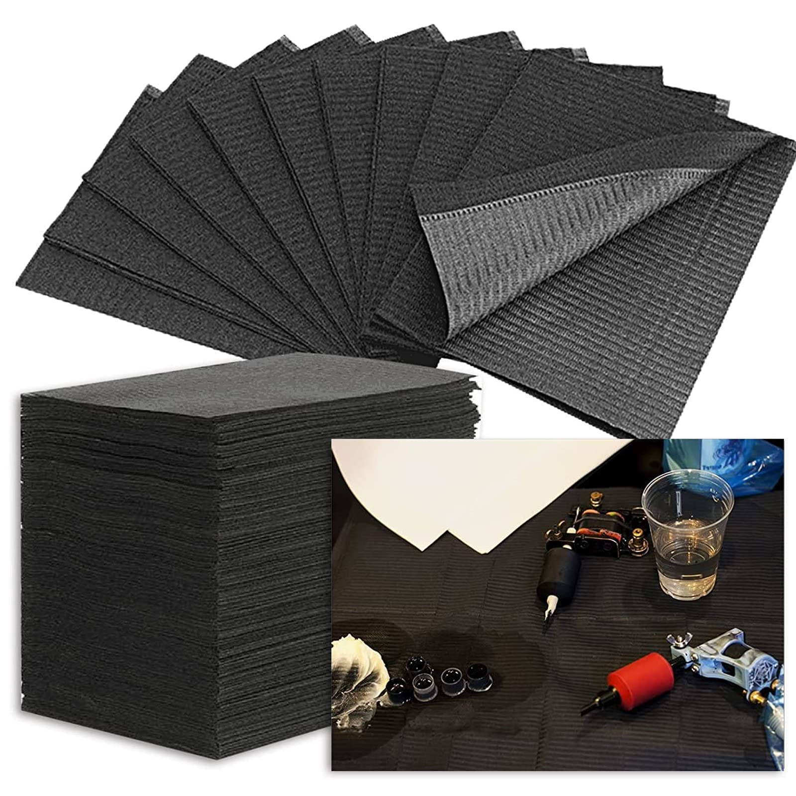 SOTICA Disposable Tattoo & Dental Bibs - 125 Pack Waterproof Patient Table Covers (13