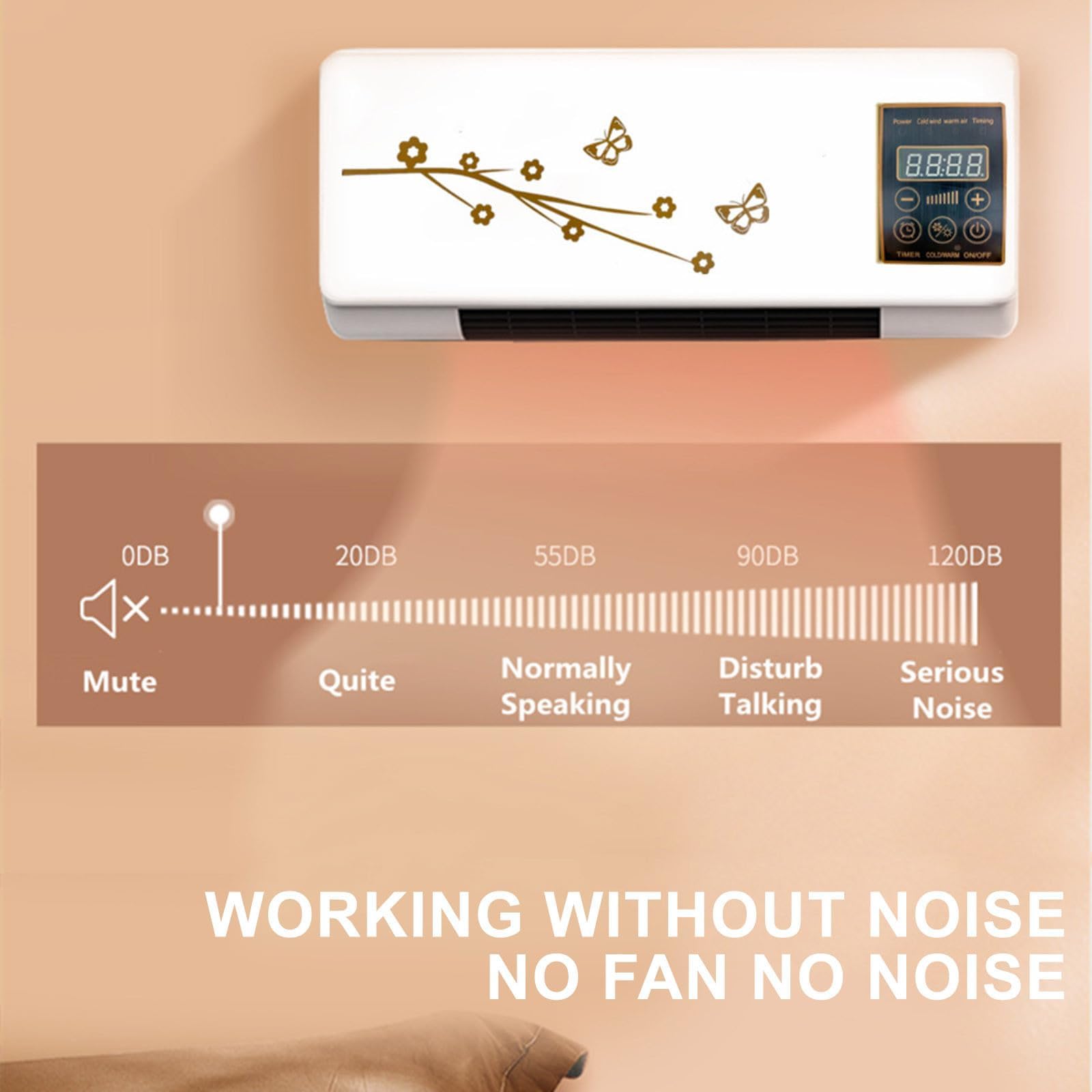 2-in-1 Smart Wall Mounted AC & Heater Combo - Portable Multifunctional Air Conditioner Fan with Heating for Home, Office, Bedroom - Perfect for Year-Round Cooling & Warmth in Small Spaces