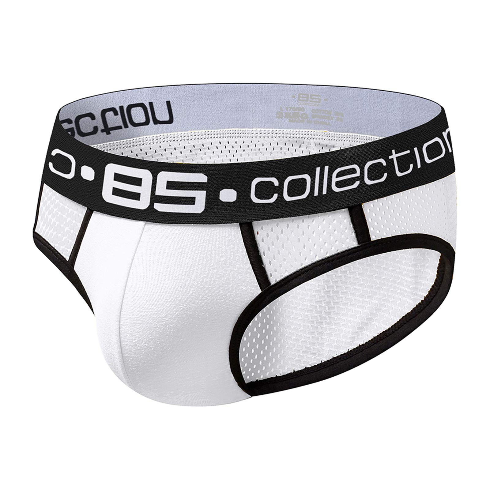 Men's Nylon Boxer Briefs - Sexy Patchwork Underwear for Daily Wear & Sleep