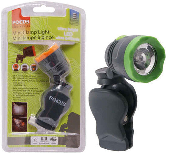 FOCUS ELECTRONICS Mini Clamp Light with Adjustable Gooseneck - 86614 - Perfect for Crafting, Reading & Workshop Tasks