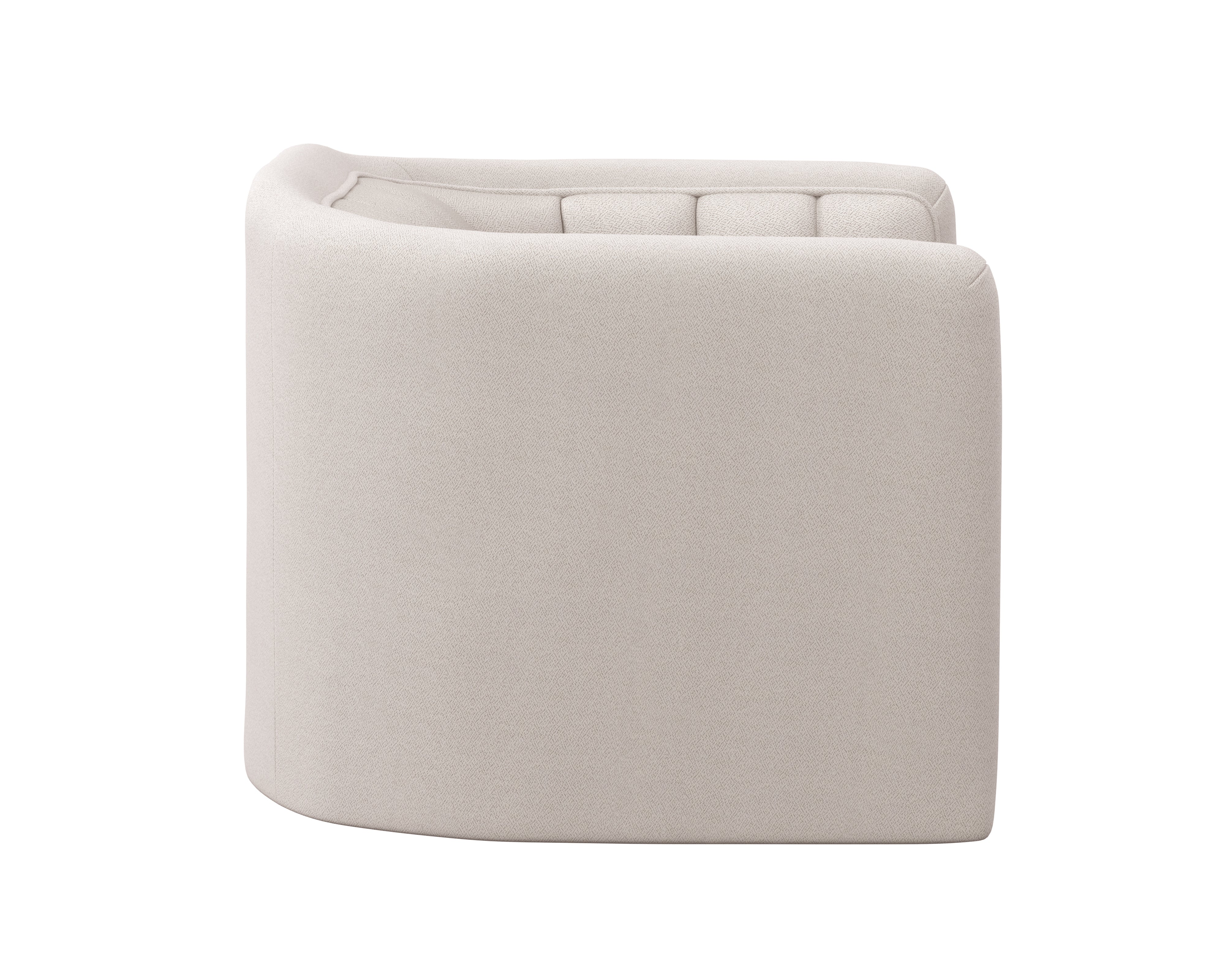 Birrit Swivel Armchair - Alaska Greige Upholstered Accent Chair for Living Room, Bedroom, or Office - 360-Degree Rotating Modern Lounge Chair with Comfortable Cushion