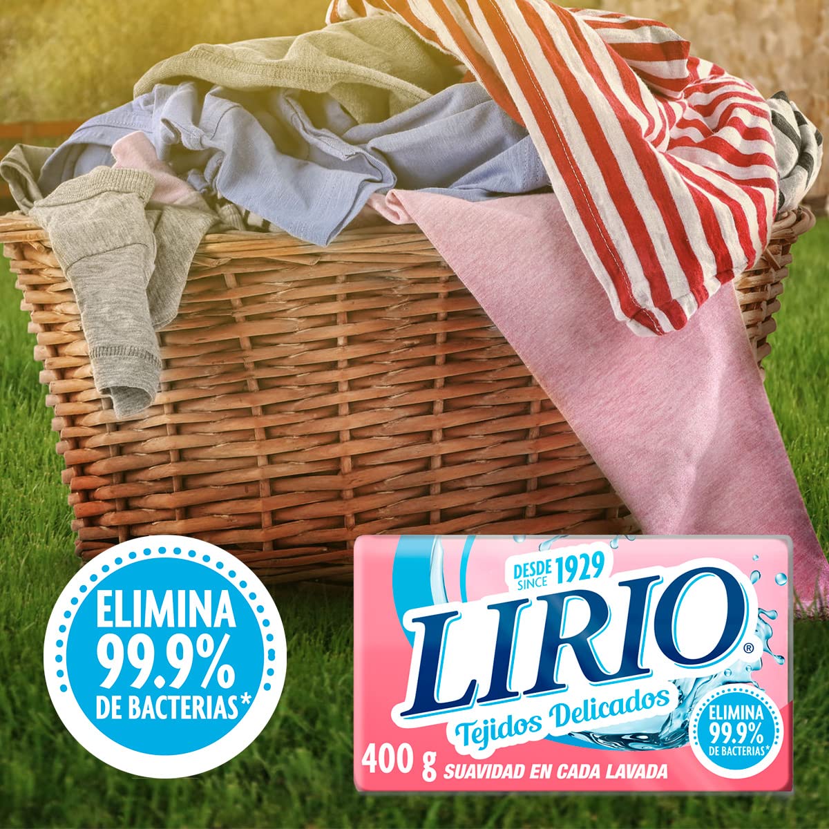 Lirio Laundry Soap - Pink/Rosa Scented Detergent for Clothes & Fabrics - Gentle & Effective Cleaning for Delicates, Baby Clothes & Everyday Laundry