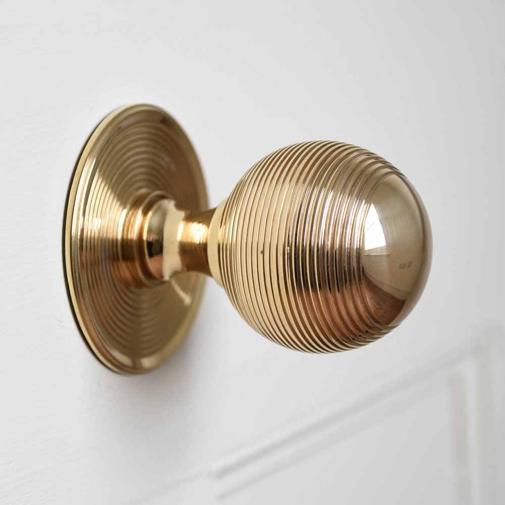 Polished Brass Large Beehive Door Pull - Vintage Cabinet Handle for Kitchen & Bathroom - Perfect for Farmhouse, Cottage & Rustic Home Decor