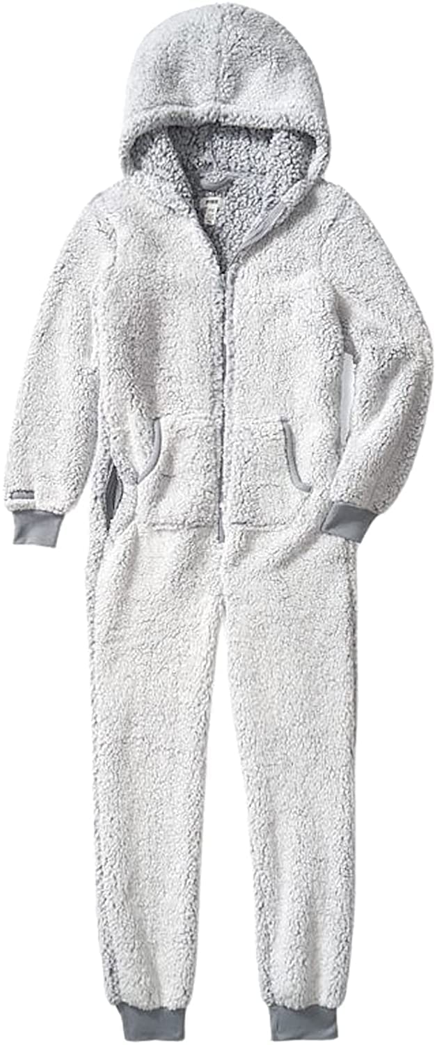 Cozy Pink Sherpa Hoodie Pajama Set - One Piece Fleece Loungewear for Women | Perfect for Winter Nights, Relaxing at Home & Sleepovers