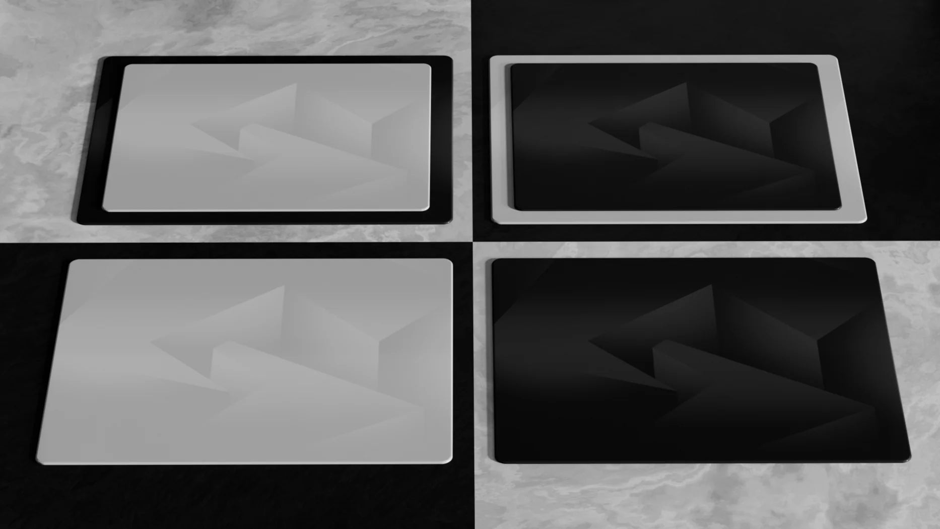GLSSWRKS Polarity Series Glass Mouse Pad - Ultra Smooth Gaming & Office Surface - Perfect for PC, Mac, Laptop & Desk Setup
