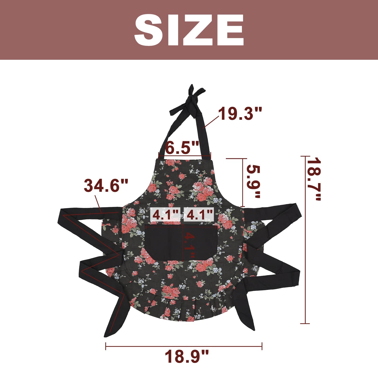 Premium Surblue Kitchen Aprons for Women - Heavy Duty Cooking, Baking, BBQ & Gardening Apron - Perfect for Home Chefs, Bakers & Outdoor Grilling