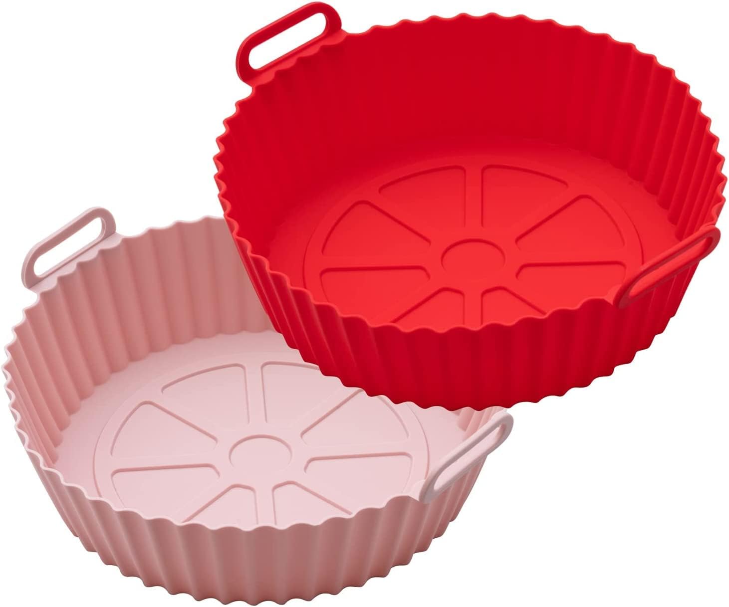 SHOPOGENIX Air Fryer Silicone Baking Tray with Ear Handles - Heat Resistant Food Grade Accessories for Oven & Pot (Pack of 1) - Perfect for Baking, Roasting & Meal Prep