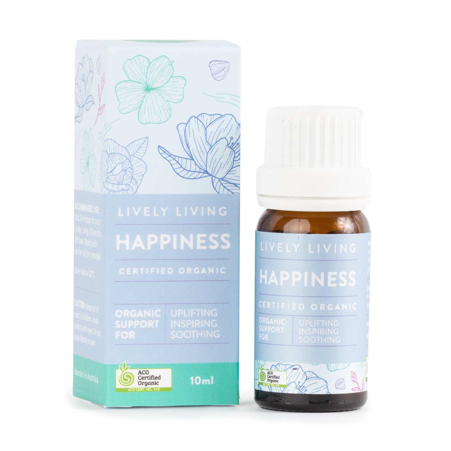 Organic Happiness Essential Oil 10ml - 100% Pure Natural Aromatherapy Oil for Diffuser, Massage & Relaxation - Perfect for Stress Relief, Meditation & Home Spa
