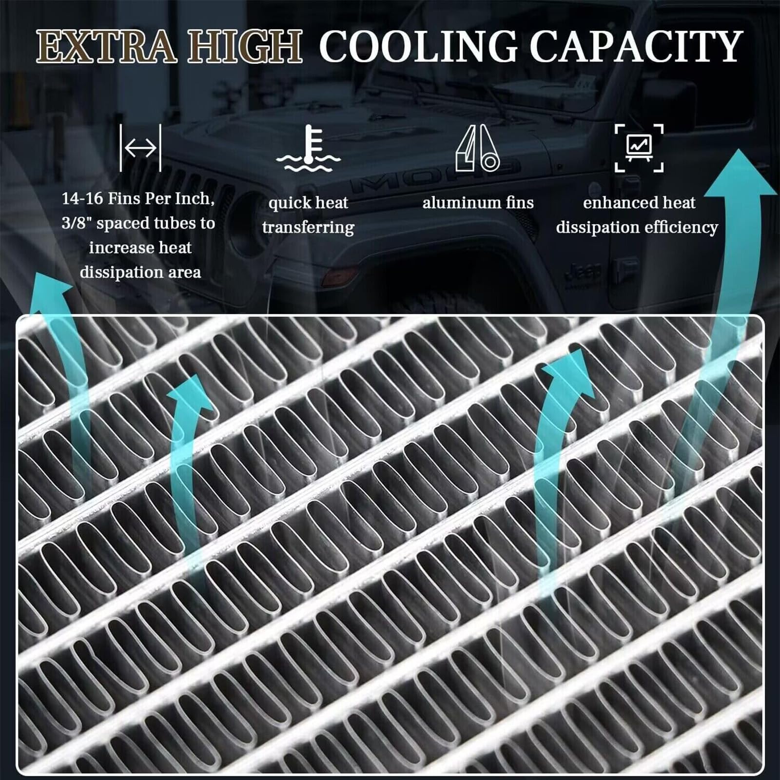 High Performance 3 Row Aluminum Radiator for Honda Civic D15 D16 EK EG & Acura Integra 1992-2000 - Full Aluminum Cooling System with Shroud Fan & Thermostat Relay Kit - Perfect for Street Racing, Daily Driving & Engine Overheating Prevention