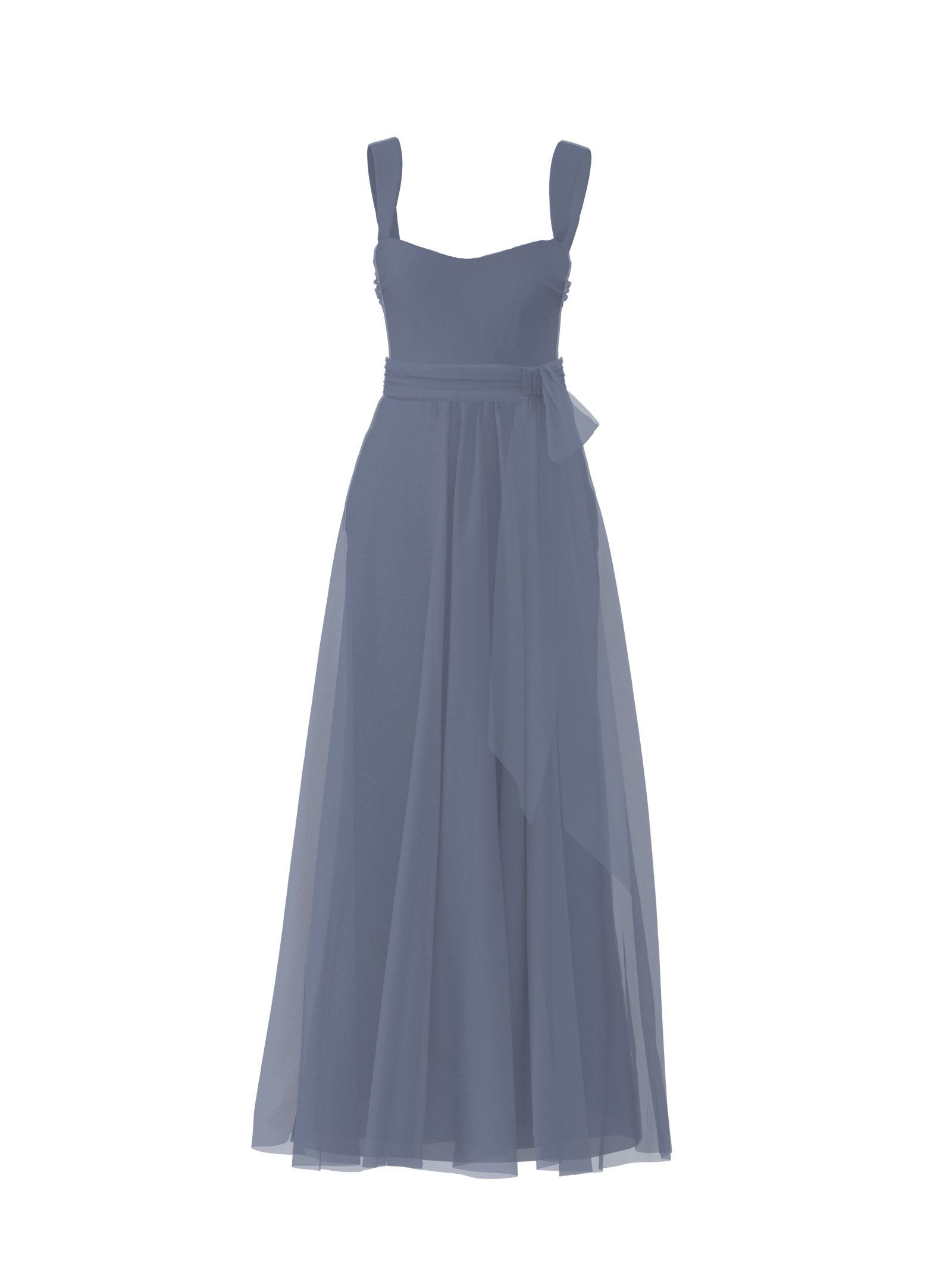 Alexis Bodice & Justine Skirt Set with Sash Belt in Slate - Perfect for Weddings, Parties and Formal Events