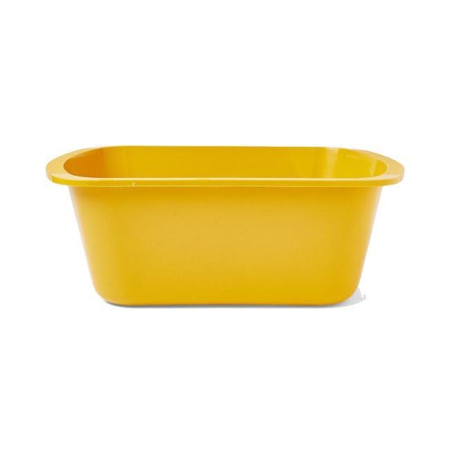 6-Pack Gold Rectangular Plastic Wash Basins - 6 Quarts Portable Kitchen Sink with Measurement Graduations - Perfect for Camping, Bathroom, Laundry & Pet Care