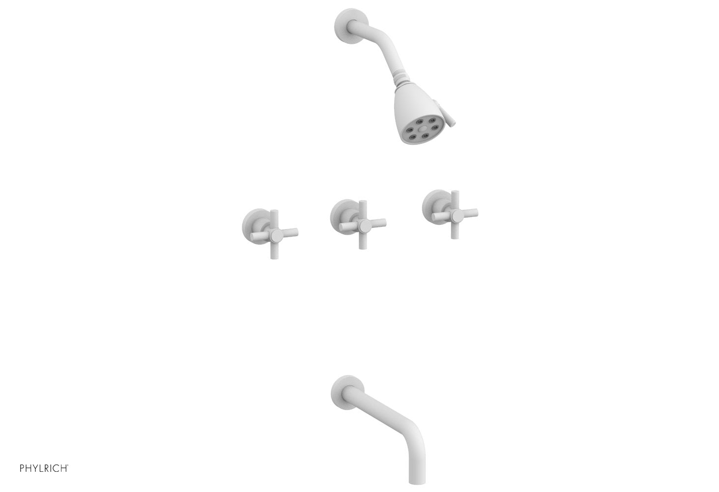 Premium 3-Handle Tub and Shower Faucet Set with 10
