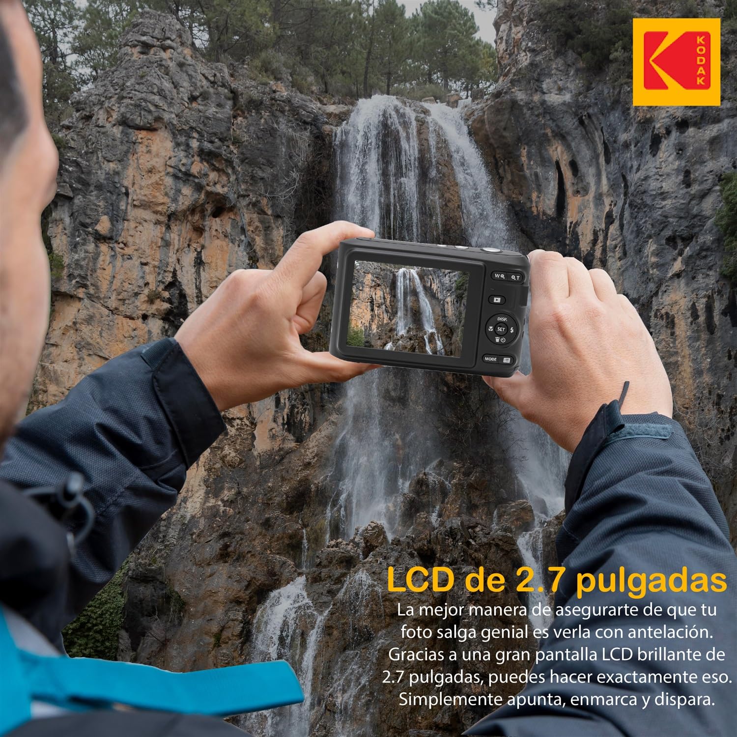 Kodak PIXPRO FZ45 Digital Camera Bundle - 16MP Point & Shoot Camera with 32GB Memory Card, Case, Monopod, Cleaning Pen, Screen Protectors & Tripod | Perfect for Travel, Vlogging & Family Photography (Black)