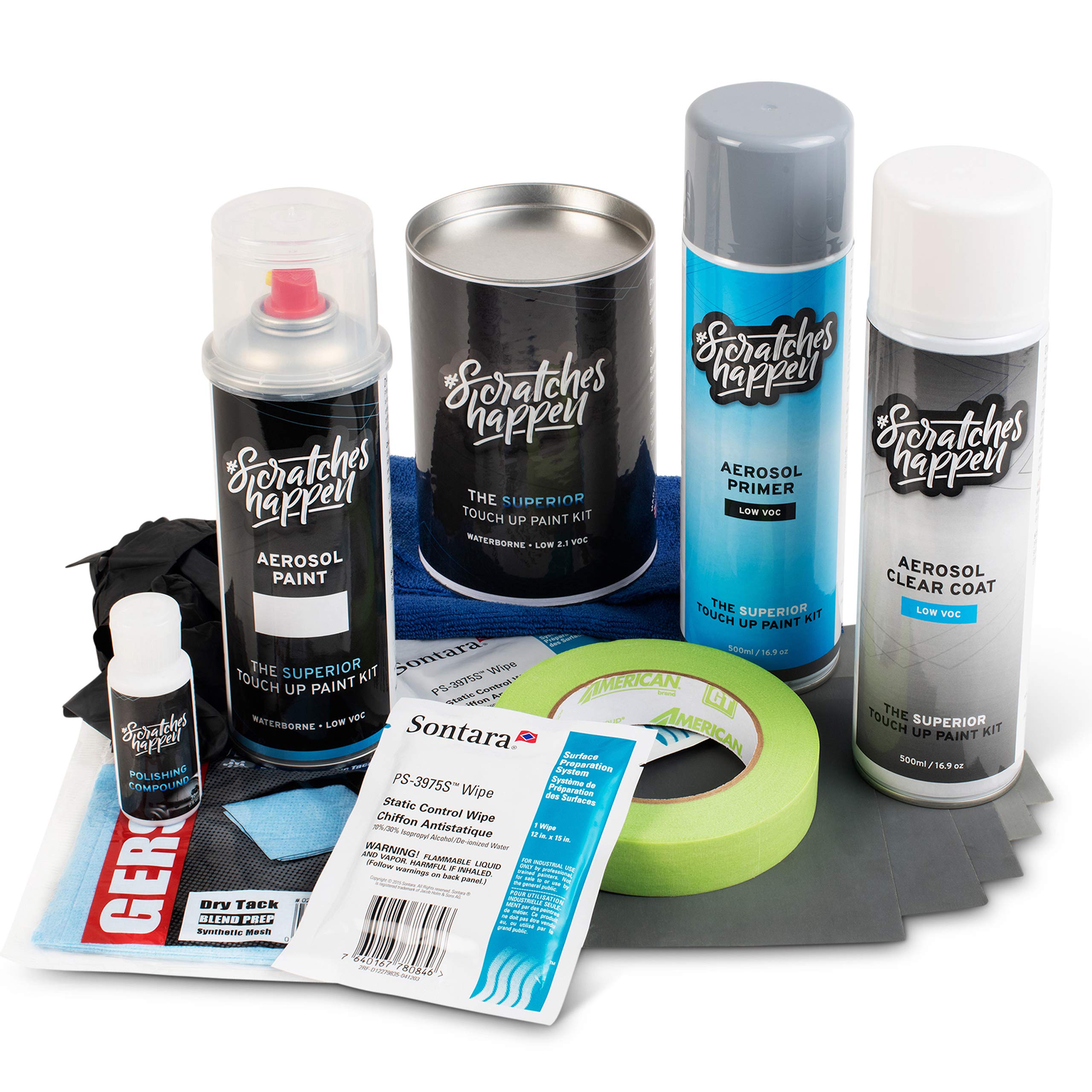 ScratchesHappen Exact-Match Touch Up Paint Kit for Land Rover Baltoro Ice Metallic (2202/JAR/1BE) - Aerosol Spray, Complete Car Scratch Repair Set | Perfect for DIY Auto Body Touch Ups & Minor Scratch Fixes
