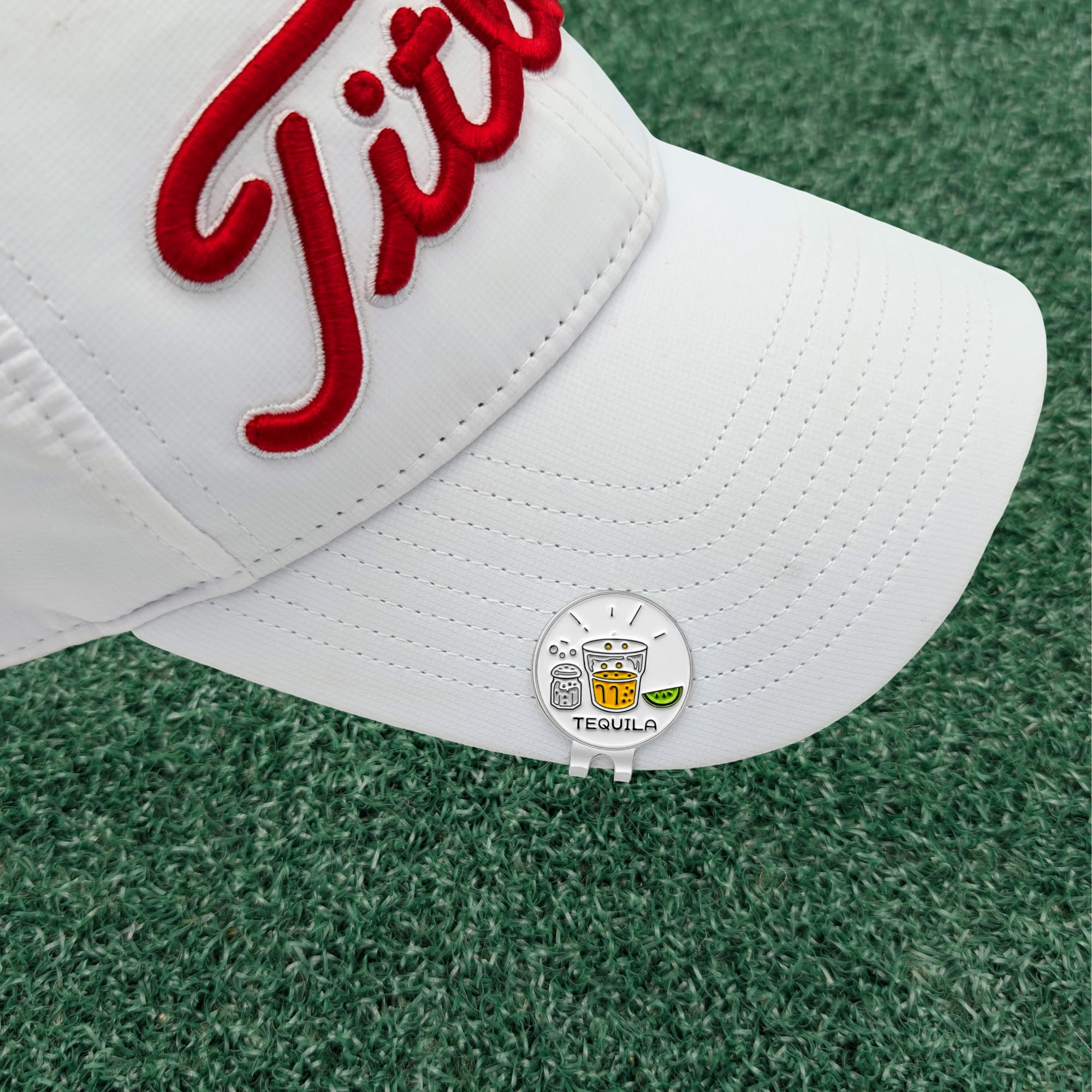 Premium Magnetic Golf Ball Marker & Hat Clip - Tequila Design Golf Accessories for Men, Women & Kids - Perfect Golf Gifts for Players & Enthusiasts - Great for Courses, Tournaments & Casual Play