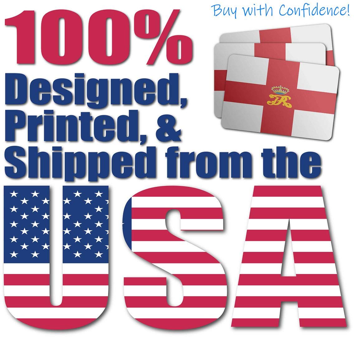 3M Reflective New England Flag Stickers Under Sir Edmund Andros - High Visibility Safety Decals for Hard Hats, Bikes, Laptops & Toolboxes - Perfect for Night Cycling, Construction Sites & Outdoor Gear Identification