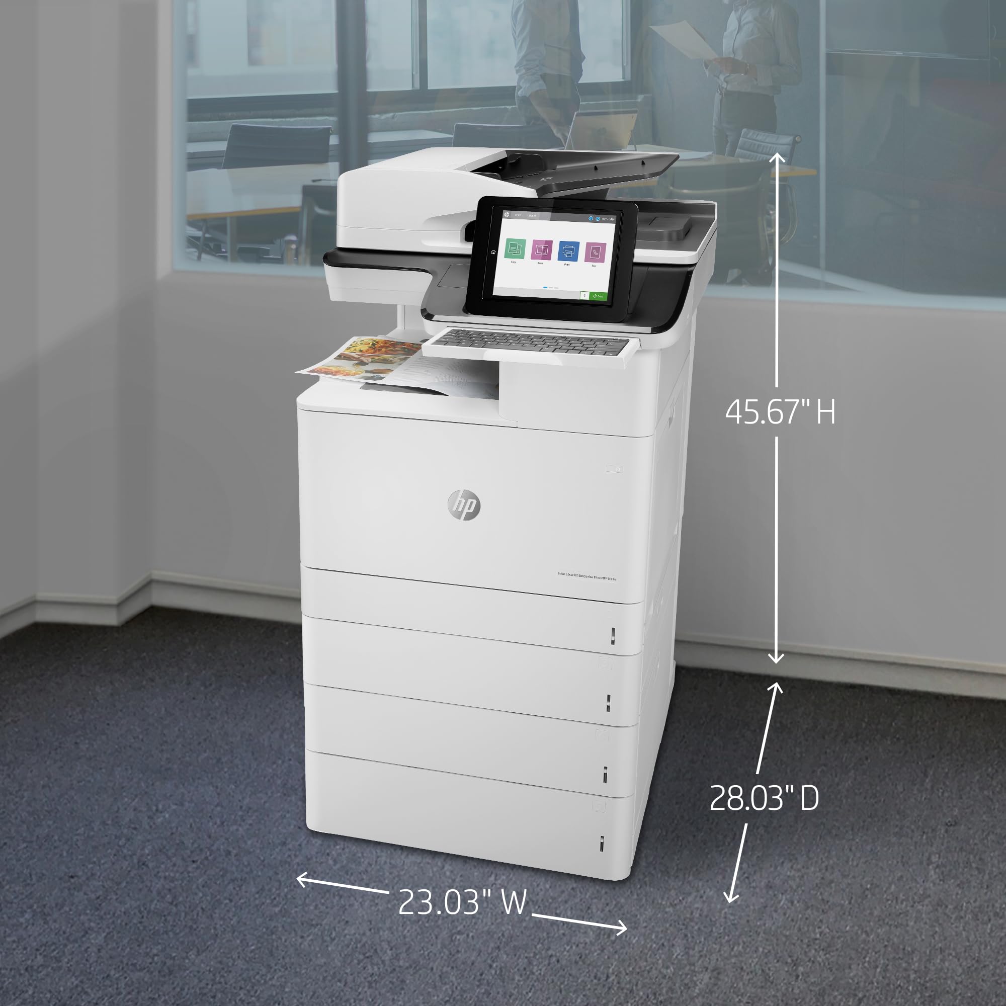 HP Color LaserJet Enterprise M776z Wireless All-in-One Printer - Fast Duplex Printing, JetIntelligence, White (3WT91A) | Ideal for Office & Home Workspaces