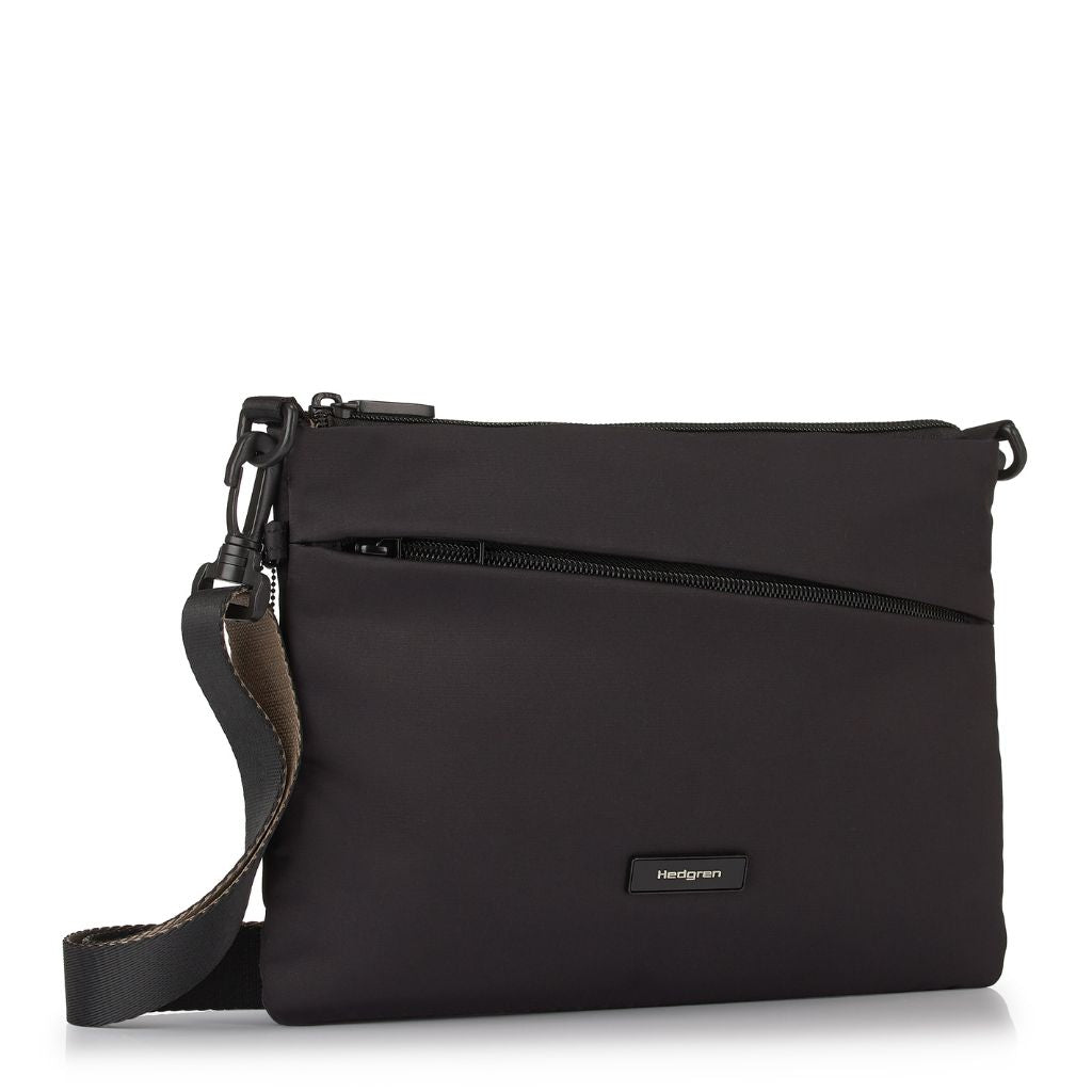 Hedgren Orbit Flat Crossbody Bag for Women - Stylish & Lightweight Black Shoulder Purse - Perfect for Travel, Work & Everyday Use