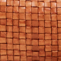 Petit Moyen Natural Woven Checker Pattern Zipper Pouch - Perfect for Travel, Makeup & Daily Essentials Organization