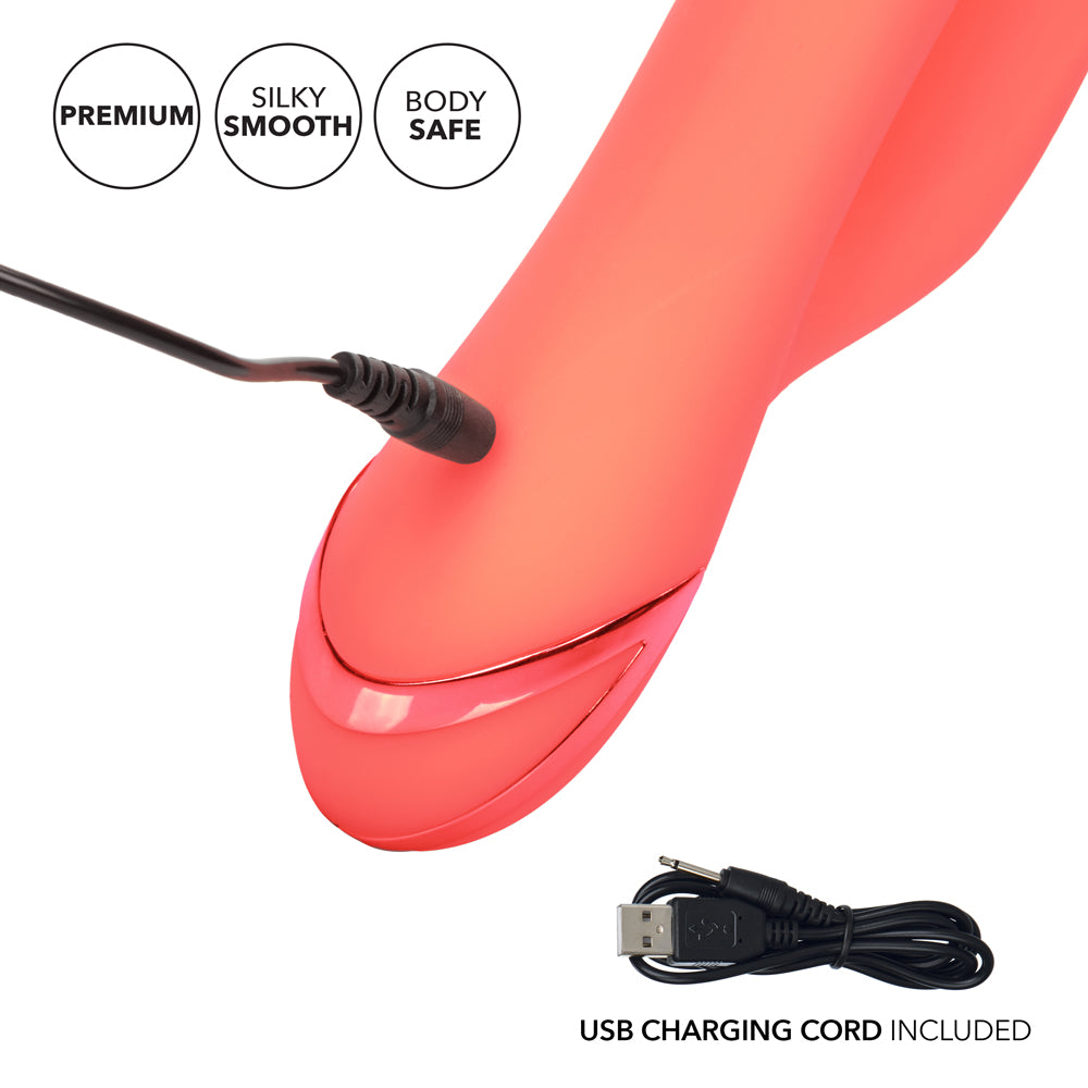 California Dreaming Orange County Cutie Rabbit Vibrator - Powerful Thrusting G-Spot Stimulator for Women, Perfect for Solo Play & Couples Intimacy